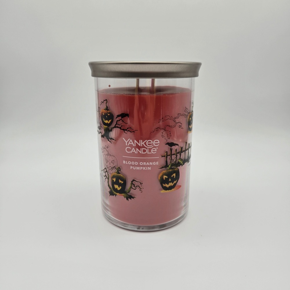 New Yankee Candle Blood Orange Pumpkin 20oz Jack-O-Lantern Halloween Spooky Goth - Picture 1 of 8